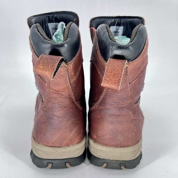 Cabela's Brown Leather Boot MEN's 14D Thinsulate Dry Plus Rubber Outsole Outdoor - Picture 6 of 11